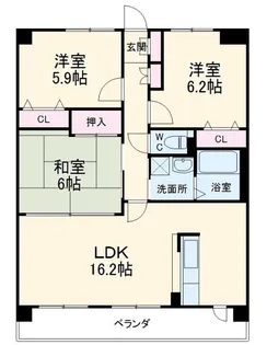 ファヴォール白壁【10階】の間取り