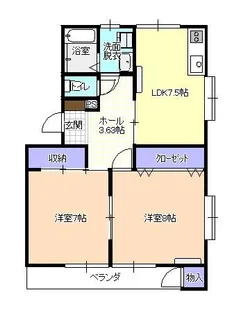カミングセンチュリー【1階】の間取り