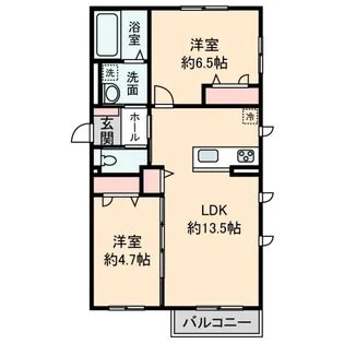 ウィズハイム ルピナスI番館【1階】の間取り