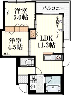 ヴィラサギノミヤ【2階】の間取り