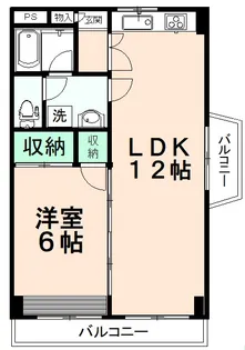 シティハウス多摩【6階】の間取り
