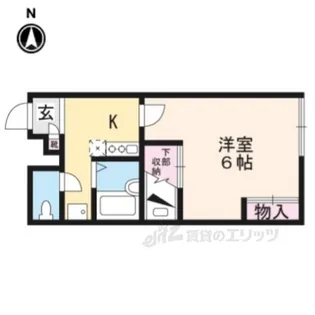 レオパレスJBOX3【1階】の間取り