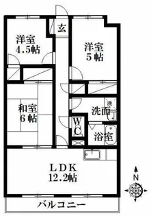 プラセオ上島【1階】の間取り