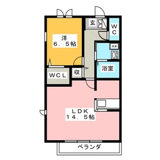 ジョルノ浄水II【2階】の間取り
