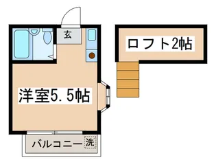 ペアパレスあけぼのパ-ト・II【2階】の間取り