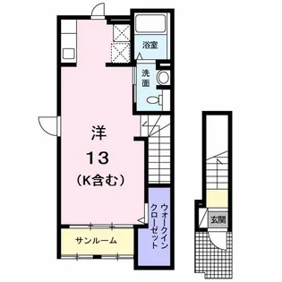 メゾンドゥラプティットゥフォレ【2階】の間取り