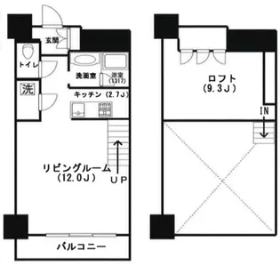 フェイバリッチタワー品川【3階】の間取り