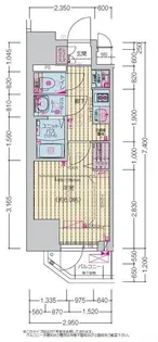 プレサンス四日市諏訪町ブライタス【8階】の間取り