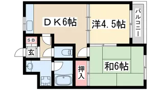オークヒルズ(木川西)【3階】の間取り