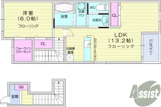 ネオサニーフォレスト【2階】の間取り