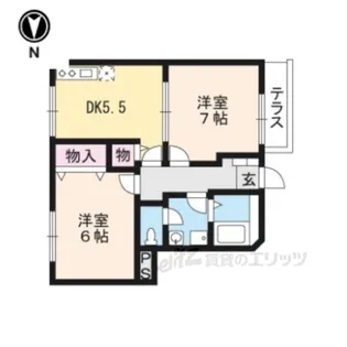 モンターニュ【1階】の間取り