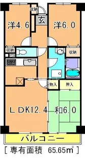 ヴェルドミールゆりのき台【4階】の間取り