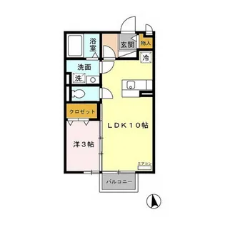ロイヤルシティB【1階】の間取り
