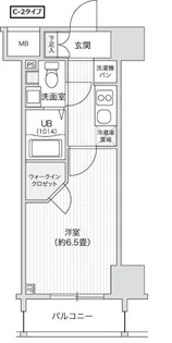 レジディア笹塚II【7階】の間取り
