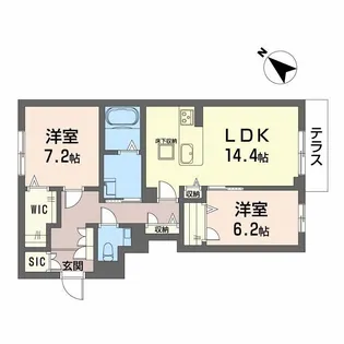 ホクラニ【1階】の間取り