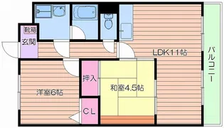 城北ハイム【1階】の間取り