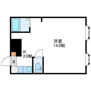 ハイデンスMM北20条【1階】の間取り