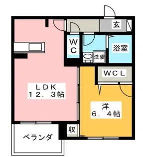 アシュリーKII【1階】の間取り