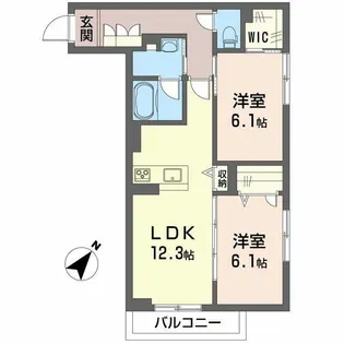 ルーチェ スール【2階】の間取り