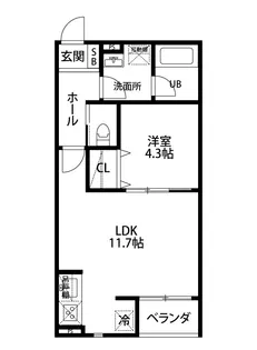 デュオ・リヴェール【2階】の間取り