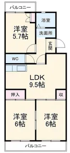 メゾンドクラッセ【2階】の間取り
