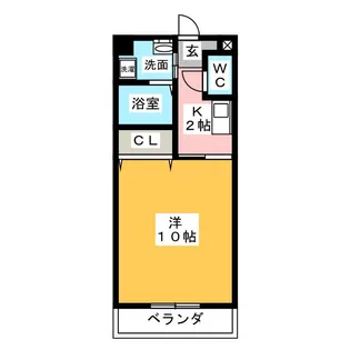 メゾンベルフルール【2階】の間取り