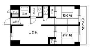 平山ビルデンス【6階】の間取り