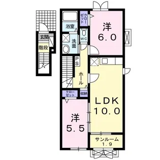 ハナブサ II【2階】の間取り