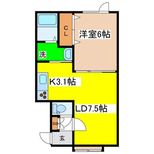 トゥインクル24【2階】の間取り