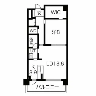ソレイユ徳川【9階】の間取り