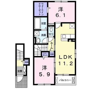 マカニ オカ ハウオリー【2階】の間取り
