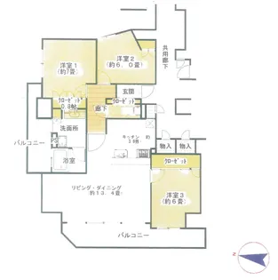 サーパス国領二丁目【7階】の間取り