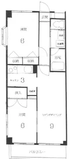 メゾンドリスブラン【3階】の間取り