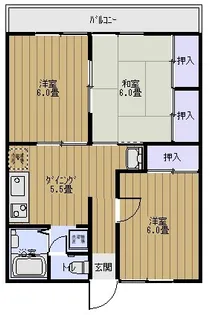 カスティーヨ【1階】の間取り