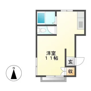 パレ上浜【1階】の間取り
