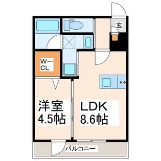 グッドラック五番館 β【2階】の間取り