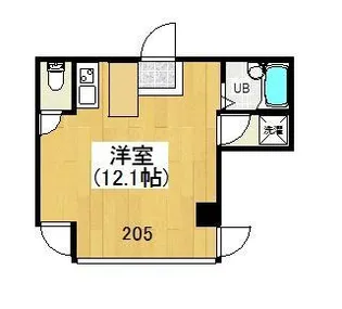 1Rの間取り画像