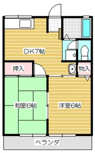 ハイエスト平川【2階】の間取り