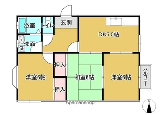ハウス新町【2階】の間取り