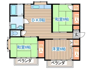 ハイツカタヤマ【2階】の間取り