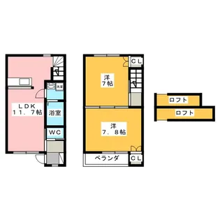 岐阜県瑞穂市只越【一戸建】の間取り