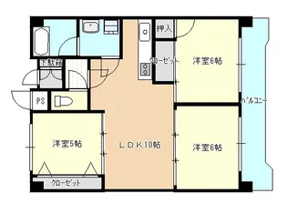 3LDKの間取り画像