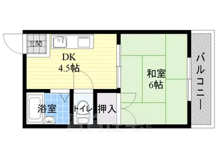 ウィステリア粉浜【4階】の間取り