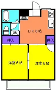 シティハイツユタカ2【2階】の間取り