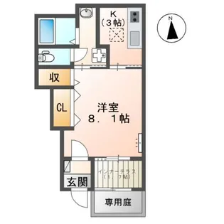 仮)館林市朝日町新築アパート【1階】の間取り