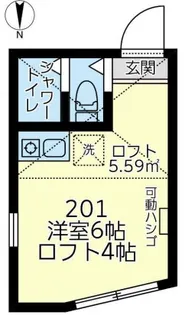 ユナイト黄金町スカンジナヴィア【2階】の間取り