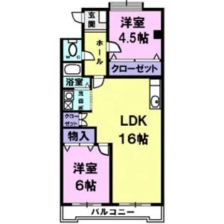 レジデンス清里【4階】の間取り