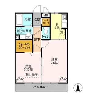 サンライトレジデンス駒形【1階】の間取り