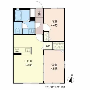 ディアス吉野 C棟【1階】の間取り