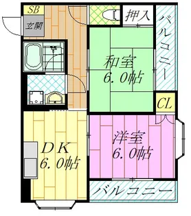 ガーデンコート浦安【3階】の間取り